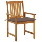 Sedie da Giardino con Cuscini 6 pz in Legno Massello di Acacia Sedie da Giardino con Cuscini 6 pz in Legno Massello di Acacia