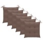 Sedie da Giardino con Cuscini 6 pz in Legno Massello di Acacia Sedie da Giardino con Cuscini 6 pz in Legno Massello di Acacia