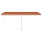 Tenda Retrattile Manuale Autoportante 500x300cm Arancio Marrone Tenda Retrattile Manuale Autoportante 500x300cm Arancio Marrone