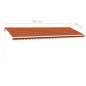Tenda Retrattile Manuale Autoportante 500x300cm Arancio Marrone Tenda Retrattile Manuale Autoportante 500x300cm Arancio Marrone