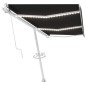 Tenda Automatica con Sensore Vento e LED 600x350 cm Antracite Tenda Automatica con Sensore Vento e LED 600x350 cm Antracite