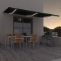 Tenda Automatica con Sensore Vento e LED 600x350 cm Antracite Tenda Automatica con Sensore Vento e LED 600x350 cm Antracite