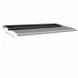 Tenda Automatica con Sensore Vento e LED 600x350 cm Antracite Tenda Automatica con Sensore Vento e LED 600x350 cm Antracite