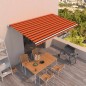 Tenda da Sole Retrattile Manuale 500x350 cm Arancione e Marrone Tenda da Sole Retrattile Manuale 500x350 cm Arancione e Marrone