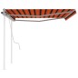 Tenda da Sole Retrattile Manuale Pali 4,5x3,5 m Arancio Marrone Tenda da Sole Retrattile Manuale Pali 4,5x3,5 m Arancio Marrone