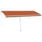 Tenda Retrattile Manuale Autoportante 500x350cm Arancio Marrone Tenda Retrattile Manuale Autoportante 500x350cm Arancio Marrone