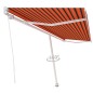 Tenda Retrattile Manuale Autoportante 500x350cm Arancio Marrone Tenda Retrattile Manuale Autoportante 500x350cm Arancio Marrone