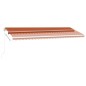 Tenda Retrattile Manuale Autoportante 500x350cm Arancio Marrone Tenda Retrattile Manuale Autoportante 500x350cm Arancio Marrone