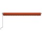 Tenda Automatica Sensore Vento e LED 500x350 cm Arancio Marrone Tenda Automatica Sensore Vento e LED 500x350 cm Arancio Marrone