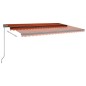vidaXL Tenda Automatica Sensore Vento e LED 500x300 cm Arancio Marrone vidaXL Tenda Automatica Sensore Vento e LED 500x300 cm Arancio Marrone