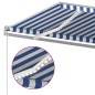 Tenda Automatica con Sensore Vento e LED 6x3,5 m Blu Bianca Tenda Automatica con Sensore Vento e LED 6x3,5 m Blu Bianca