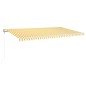 vidaXL Tenda Automatica Sensore Vento e LED 600x350 cm Gialla Bianca