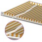 vidaXL Tenda Automatica Sensore Vento e LED 600x350 cm Gialla Bianca