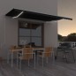 Tenda Automatica con Sensore Vento e LED 500x350 cm Antracite Tenda Automatica con Sensore Vento e LED 500x350 cm Antracite
