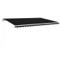Tenda Automatica con Sensore Vento e LED 500x350 cm Antracite Tenda Automatica con Sensore Vento e LED 500x350 cm Antracite