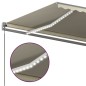 Tenda da Sole Automatica con Sensore Vento e LED 6x3,5 m Crema Tenda da Sole Automatica con Sensore Vento e LED 6x3,5 m Crema