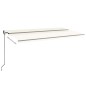 vidaXL Tenda Automatica con Sensore Vento e LED 600x350 cm Crema vidaXL Tenda Automatica con Sensore Vento e LED 600x350 cm Crema