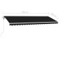 vidaXL Tenda Automatica con Sensore Vento e LED 500x350 cm Antracite vidaXL Tenda Automatica con Sensore Vento e LED 500x350 cm Antracite