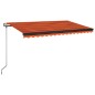 vidaXL Tenda da Sole Retrattile Automatica 450x350 cm Arancio Marrone vidaXL Tenda da Sole Retrattile Automatica 450x350 cm Arancio Marrone