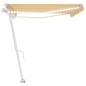 vidaXL Tenda Automatica Sensore Vento e LED 500x350 cm Gialla Bianca vidaXL Tenda Automatica Sensore Vento e LED 500x350 cm Gialla Bianca