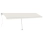 vidaXL Tenda Automatica con Sensore Vento e LED 600x350 cm Crema vidaXL Tenda Automatica con Sensore Vento e LED 600x350 cm Crema