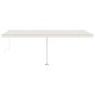 vidaXL Tenda Automatica con Sensore Vento e LED 600x350 cm Crema vidaXL Tenda Automatica con Sensore Vento e LED 600x350 cm Crema