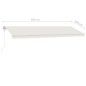 vidaXL Tenda Automatica con Sensore Vento e LED 600x350 cm Crema vidaXL Tenda Automatica con Sensore Vento e LED 600x350 cm Crema