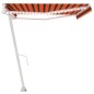 Tenda Automatica Sensore Vento e LED 500x350 cm Arancio Marrone Tenda Automatica Sensore Vento e LED 500x350 cm Arancio Marrone