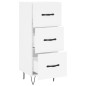 Credenza Bianca 34,5x34x90 cm in Legno Multistrato Credenza Bianca 34,5x34x90 cm in Legno Multistrato
