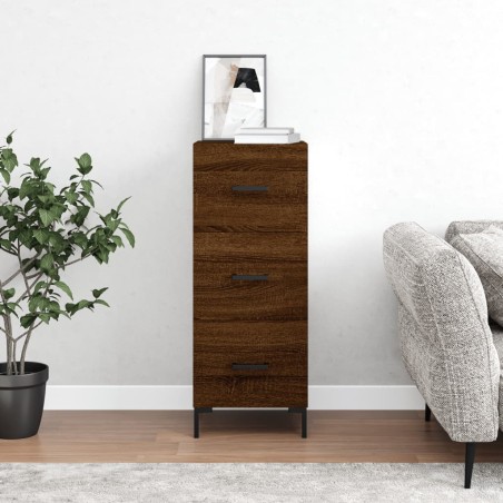 vidaXL Credenza Rovere Marrone 34,5x34x90 cm in Legno Multistrato