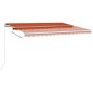 Tenda da Sole Retrattile Manuale 450x350 cm Arancione e Marrone Tenda da Sole Retrattile Manuale 450x350 cm Arancione e Marrone