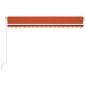 Tenda da Sole Retrattile Manuale 450x350 cm Arancione e Marrone Tenda da Sole Retrattile Manuale 450x350 cm Arancione e Marrone