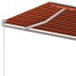Tenda da Sole Retrattile Manuale 450x350 cm Arancione e Marrone Tenda da Sole Retrattile Manuale 450x350 cm Arancione e Marrone