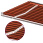 Tenda Automatica Sensore Vento e LED 500x350 cm Arancio Marrone