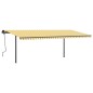 vidaXL Tenda Automatica con Sensore Vento e LED 6x3,5 m Gialla Bianca vidaXL Tenda Automatica con Sensore Vento e LED 6x3,5 m Gialla Bianca