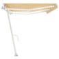 Tenda Automatica con Sensore Vento LED 600x350 cm Gialla Bianca Tenda Automatica con Sensore Vento LED 600x350 cm Gialla Bianca