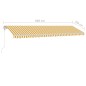 Tenda Automatica con Sensore Vento LED 600x350 cm Gialla Bianca Tenda Automatica con Sensore Vento LED 600x350 cm Gialla Bianca