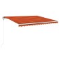Tenda Automatica Sensore Vento e LED 450x350 cm Arancio Marrone Tenda Automatica Sensore Vento e LED 450x350 cm Arancio Marrone