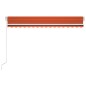 Tenda Automatica Sensore Vento e LED 450x350 cm Arancio Marrone Tenda Automatica Sensore Vento e LED 450x350 cm Arancio Marrone