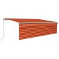 Tenda Sole Retrattile Manuale Parasole 5x3m Arancione Marrone Tenda Sole Retrattile Manuale Parasole 5x3m Arancione Marrone