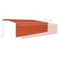 Tenda Sole Retrattile Manuale Parasole 5x3m Arancione Marrone Tenda Sole Retrattile Manuale Parasole 5x3m Arancione Marrone