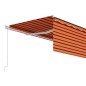 Tenda Sole Retrattile Manuale Parasole 5x3m Arancione Marrone Tenda Sole Retrattile Manuale Parasole 5x3m Arancione Marrone
