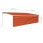 Tenda Sole Retrattile Manuale Parasole 5x3m Arancione Marrone Tenda Sole Retrattile Manuale Parasole 5x3m Arancione Marrone