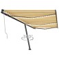 vidaXL Tenda Automatica con Sensore Vento LED 600x350 cm Gialla Bianca vidaXL Tenda Automatica con Sensore Vento LED 600x350 cm Gialla Bianca