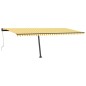 vidaXL Tenda Automatica con Sensore Vento LED 600x350 cm Gialla Bianca vidaXL Tenda Automatica con Sensore Vento LED 600x350 cm Gialla Bianca
