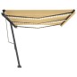 vidaXL Tenda Automatica con Sensore Vento LED 600x350 cm Gialla Bianca vidaXL Tenda Automatica con Sensore Vento LED 600x350 cm Gialla Bianca
