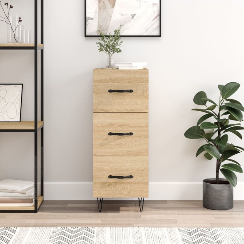 Credenza Rovere Sonoma 34,5x34x90 cm in Legno Multistrato Credenza Rovere Sonoma 34,5x34x90 cm in Legno Multistrato