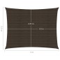 Vela Parasole 160 g/m² Marrone 2,5x4 m in HDPE Vela Parasole 160 g/m² Marrone 2,5x4 m in HDPE