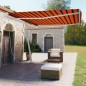 Tenda Retrattile Manuale Autoportante 450x350cm Arancio Marrone Tenda Retrattile Manuale Autoportante 450x350cm Arancio Marrone