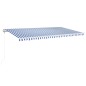 vidaXL Tenda Automatica con Sensore Vento e LED 600x350 cm Blu Bianca